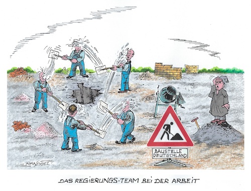 Die Koalition im Arbeitseifer