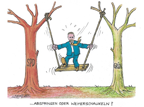 Cartoon: FDP im Zweifel (medium) by mandzel tagged brandenburg,wahlen,fdp,ampel,brandenburg,wahlen,fdp,ampel