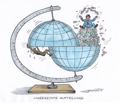 Cartoon: Globale Ungleichheit (medium) by mandzel tagged armut,ungerechtigkeit,reichtum,geld,vermögen,mittellosigkeit,armut,ungerechtigkeit,reichtum,geld,vermögen,mittellosigkeit