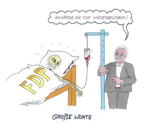 Cartoon: Gute Vorsätze (medium) by mandzel tagged fdp,kubicki,aufbruch,optimismus,politik,fdp,kubicki,aufbruch,optimismus,politik