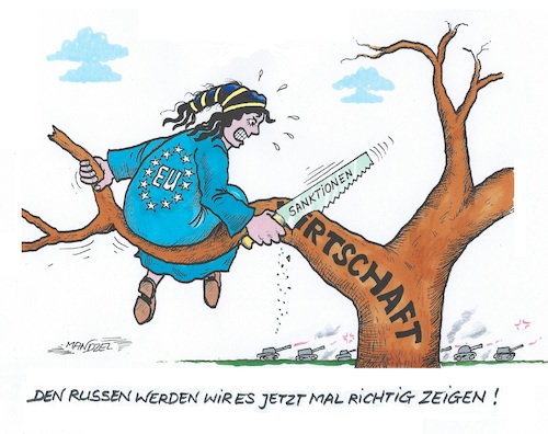 Cartoon: Harte Sanktionen (medium) by mandzel tagged russland,putin,nato,osterweiterung,ukraine,angst,krieg,europa,sanktionen,russland,putin,nato,osterweiterung,ukraine,angst,krieg,europa,sanktionen