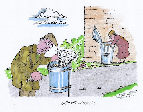 Cartoon: Hochkonjunktur (medium) by mandzel tagged konjunktur,wirtschaft,deutschland,armut,wachstum,konjunktur,wirtschaft,deutschland,armut,wachstum