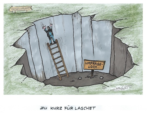 Cartoon: Immer fehlt ein Stückchen (medium) by mandzel tagged wahlen,deutschland,umfragetief,laschet,union,kanzlerkandidat,wahlen,deutschland,umfragetief,laschet,union,kanzlerkandidat