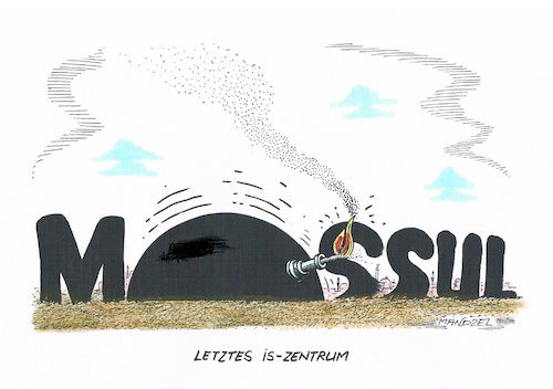 Cartoon: IS-Hochburg (medium) by mandzel tagged is,mossul,krieg,terror,irak,is,mossul,krieg,terror,irak