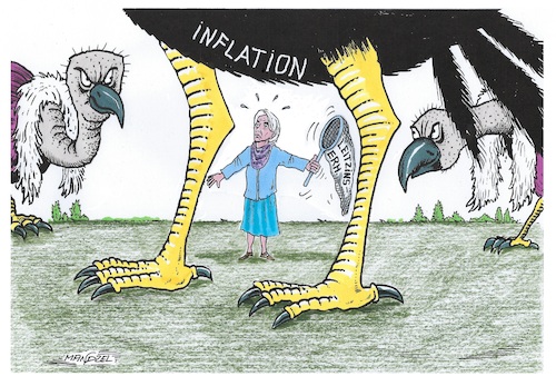 Cartoon: Kämpferin gegen die Inflation (medium) by mandzel tagged selenskyj,krieg,sanktionen,energiepreise,inflation,eu,selenskyj,krieg,sanktionen,energiepreise,inflation,eu