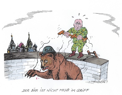 Cartoon: Kontrollverlust (medium) by mandzel tagged putin,russland,krieg,umsturzversuche,putin,russland,krieg,umsturzversuche