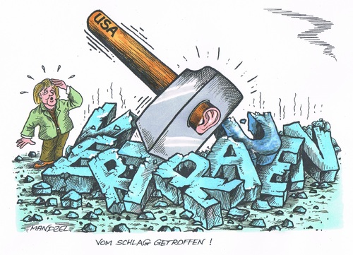 Cartoon: Lausch-Hammer (medium) by mandzel tagged lauschangriff,merkel,hammer,usa,vertrauen,lauschangriff,merkel,hammer,usa,vertrauen