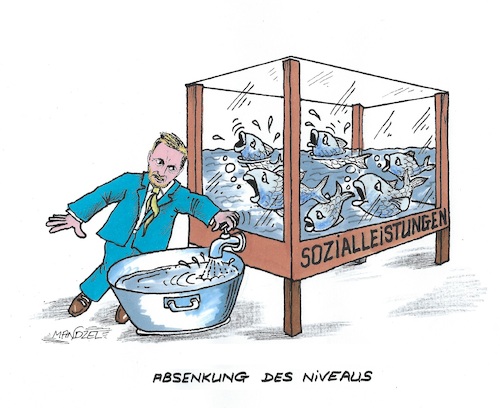 Cartoon: Lindner will Einsparungen (medium) by mandzel tagged deutschland,soziales,einsparungen,ampel,fdp,lindner,deutschland,soziales,einsparungen,ampel,fdp,lindner