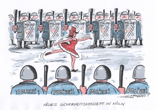 Cartoon: Mehr Sicherheit im Karneval (medium) by mandzel tagged karneval,polizei,übergriffe,sicherheitskonzept,kriminalität,karneval,polizei,übergriffe,sicherheitskonzept,kriminalität