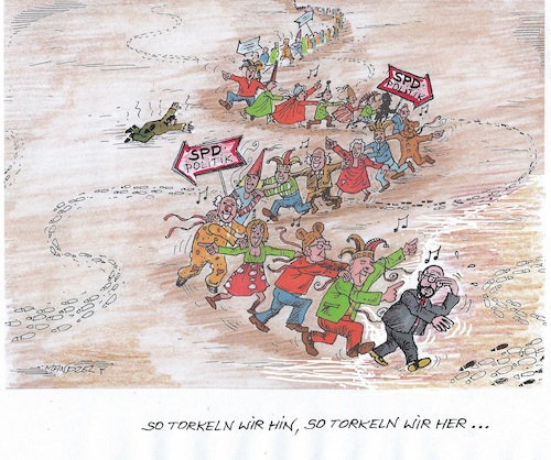 Cartoon: Narreteien der SPD (medium) by mandzel tagged spd,karneval,narreteien,chaos,orientierungslos,spd,karneval,narreteien,chaos,orientierungslos