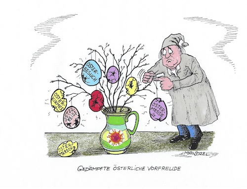 Cartoon: Osterfreuden (medium) by mandzel tagged corona,pandemie,panik,chaos,hysterie,osterfreuden,corona,pandemie,panik,chaos,hysterie,osterfreuden