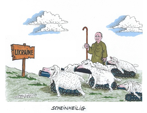Cartoon: Putins Wölfe in Schafskleidern (medium) by mandzel tagged russland,putin,nato,osterweiterung,ukraine,angst,krieg,europa,russland,putin,nato,osterweiterung,ukraine,angst,krieg,europa