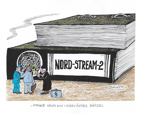 Cartoon: Rätselraten (medium) by mandzel tagged nord,stream,ostsee,selenskyj,kiew,krieg,nord,stream,ostsee,selenskyj,kiew,krieg