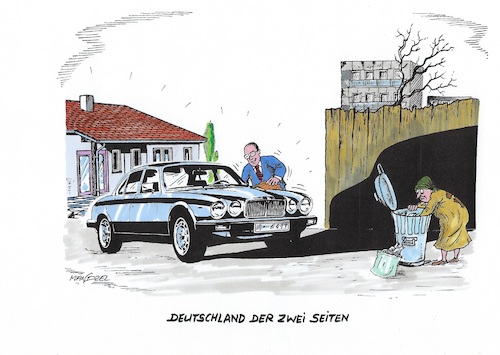Cartoon: Reiches und armes Deutschland (medium) by mandzel tagged deutschland,armut,reichtum,einkommensverteilung,deutschland,armut,reichtum,einkommensverteilung