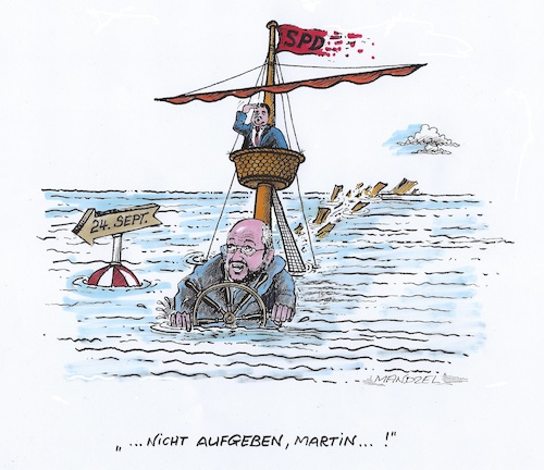 Cartoon: SPD sackt weiter ab (medium) by mandzel tagged schulz,spd,umfragetief,wahlen,kanzlerkandidat,schulz,spd,umfragetief,wahlen,kanzlerkandidat
