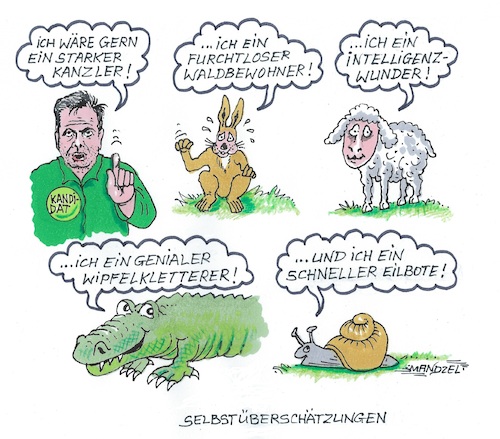 Cartoon: Starke Wünsche (medium) by mandzel tagged habeck,grüne,kanzlerkandidat,wahlen,habeck,grüne,kanzlerkandidat,wahlen