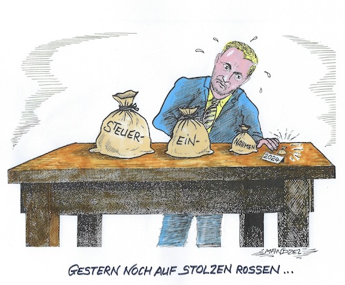Cartoon: Steuerschätzung (medium) by mandzel tagged deutschland,lindner,steueraufkommen,deutschland,lindner,steueraufkommen