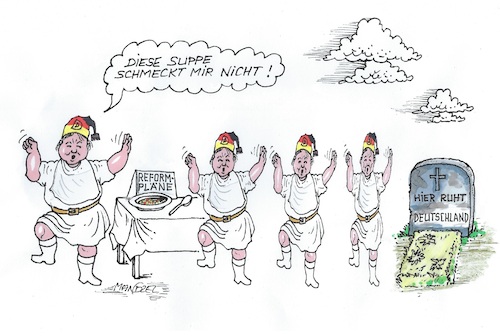 Cartoon: Suppenkaspar (medium) by mandzel tagged deutschland,politik,reformversuche,suppenkaspar,friedhof,deutschland,politik,reformversuche,suppenkaspar,friedhof