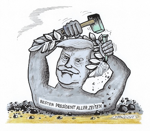 Cartoon: Trump unübertroffen (medium) by mandzel tagged usa,trump,president,eigenlob,politik,wirtschaft,aufschwung,usa,trump,president,eigenlob,politik,wirtschaft,aufschwung
