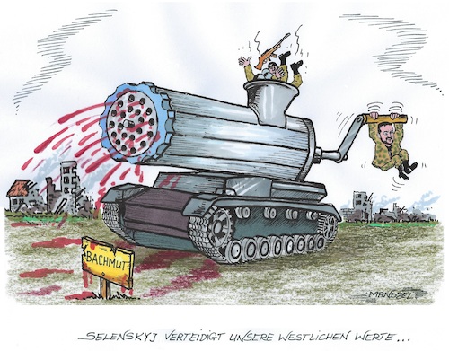 Cartoon: Verteidigung westlicher Freiheit (medium) by mandzel tagged selenskyj,ukraine,freiheit,unterdrückung,nato,geldgier,korruption,blutvergießen,selenskyj,ukraine,freiheit,unterdrückung,nato,geldgier,korruption,blutvergießen