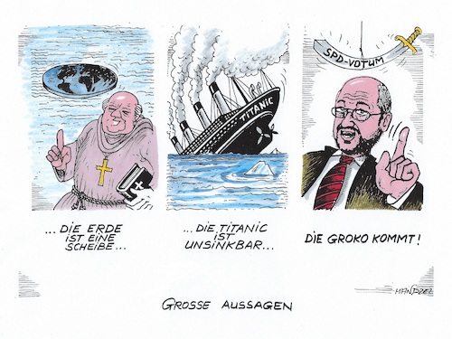 Cartoon: Was man so meint... (medium) by mandzel tagged schulz,groko,spd,jusos,koalition,csu,cdu,schulz,groko,spd,jusos,koalition,csu,cdu