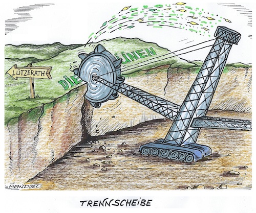 Cartoon: Zerreißprobe für die Grünen (medium) by mandzel tagged lützerath,braunkohle,energiemangel,grüne,selenskyj,krieg,umweltpolitik,lützerath,braunkohle,energiemangel,grüne,selenskyj,krieg,umweltpolitik