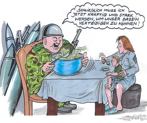 Cartoon: Zur Sicherheit (medium) by mandzel tagged ukraine,eu,deutschland,aufrüstung,krieg,verteidigung,waffen,ukraine,eu,deutschland,aufrüstung,krieg,verteidigung,waffen