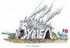 Cartoon: Aus- und Einmarsch in Syrien (small) by mandzel tagged syrien,türkei,usa,krieg,kurden,sicherheitszone,terrorismus