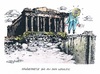 Cartoon: Der Euro im Albtraum (small) by mandzel tagged euro,griechenland,hängepartie,ruinen