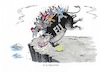 Cartoon: Europa aus dem Tritt (small) by mandzel tagged corona,pandemie,panik,chaos,hysterie,durcheinander,eu
