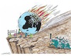 Cartoon: Gefahr von allen Seiten (small) by mandzel tagged letzte,generation,klimakatastrophe,co2,umwelt,widerstand,überleben