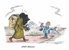 Cartoon: Migration aus Afrika (small) by mandzel tagged merkel,afrika,migration,mali,niger,entwicklungshilfe