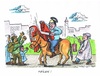 Cartoon: Mit Flüchtlingen teilen (small) by mandzel tagged flüchtlinge,martinsumzug,teilen,michel,barmherzigkeit