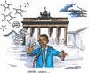 Cartoon: Obama in Berlin (small) by mandzel tagged berlin,obama,seifenblasen
