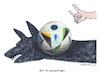 Cartoon: Schattenspiel (small) by mandzel tagged fußball,europameisterschaft,türkei,wolf,zeichen