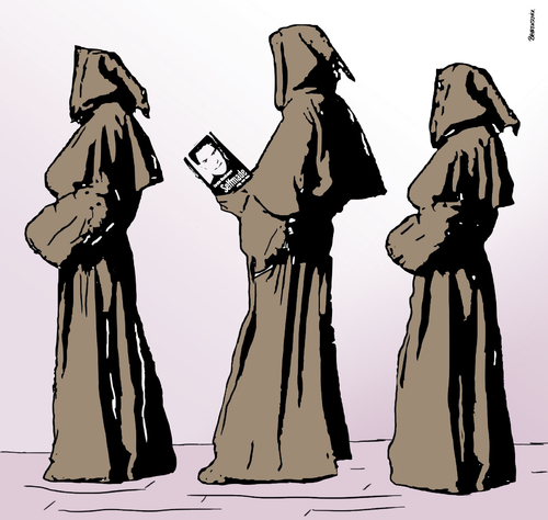 Cartoon: Ein Kloster im März . . . (medium) by bratenschick tagged wulff