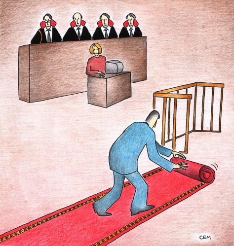 Cartoon: judgement (medium) by cemkoc tagged hukuk,cartoons,law,karikatürleri,cem,ko,justice,judge,judicial,court,judgement,tribunal,supreme,lex,jurisdiction,legal,gesetz,richter,adalet,hakim,mahkeme,robe,wig,defendant,prosecutor,koc,magistrate,judgeship