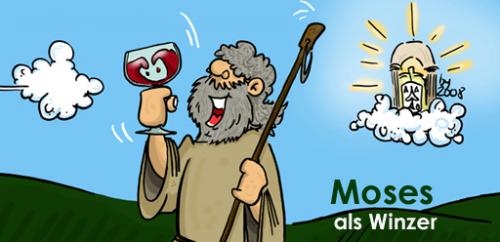 Cartoon: Moeses als Winzer (medium) by Grayman tagged moses,winzer,weinberg