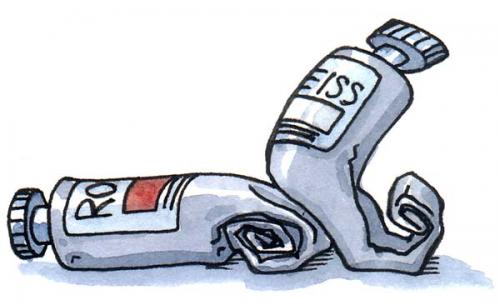 Cartoon: Deckweiß (medium) by Andreas Pfeifle tagged weiß,farben,deckweiß