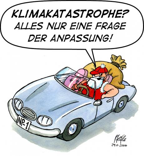 Cartoon: Nikowandel (medium) by Andreas Pfeifle tagged klimawandel,nikolaus,weihnachten,klimakatastrophe