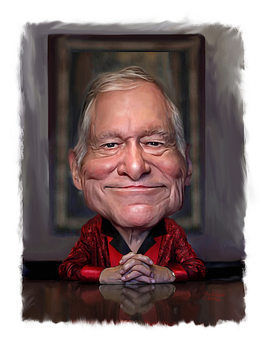 Cartoon: Hugh Hefner (medium) by rocksaw tagged caricature,hugh,hefner