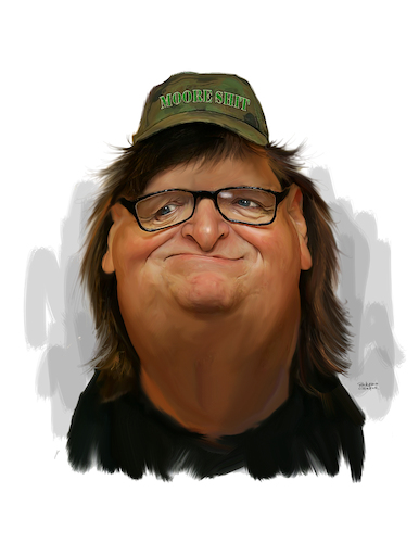 Cartoon: Michael Moore (medium) by rocksaw tagged michael,moore