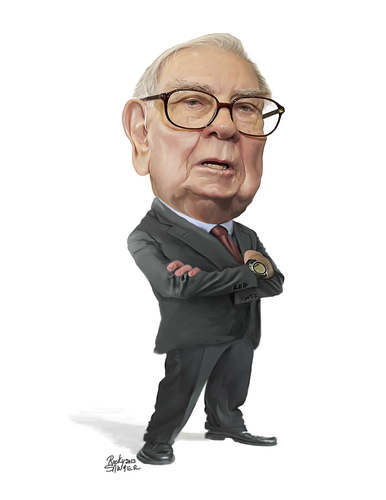 Cartoon: Warren Buffett (medium) by rocksaw tagged caricature,study,warren,buffett