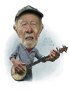 Cartoon: PETE SEEGER (small) by rocksaw tagged pete,seeger,caricature