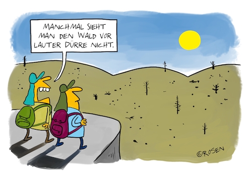Cartoon: Dürre (medium) by Holga Rosen tagged wald,dürre,sommer,klimawandel,wald,dürre,sommer,klimawandel