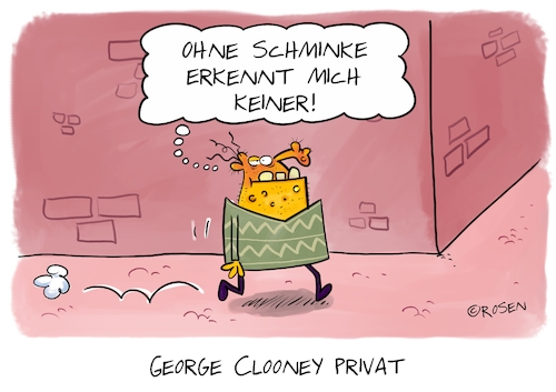 Cartoon: George Clooney (medium) by Holga Rosen tagged clooney,hollywood,schauspieler,glamour,schminke,privat,clooney,hollywood,schauspieler,glamour,schminke,privat