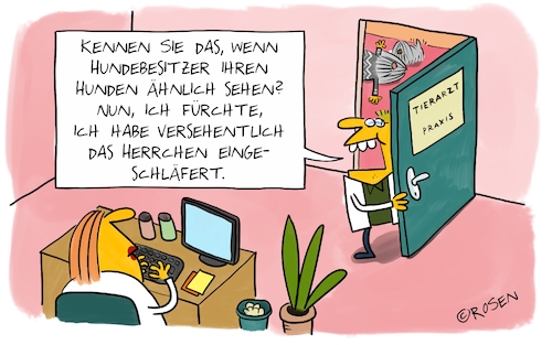 Cartoon: Tierarzt (medium) by Holga Rosen tagged tierarzt,hundebesitzer,hund,spritze,einschläfern,tierarzt,hundebesitzer,hund,spritze,einschläfern