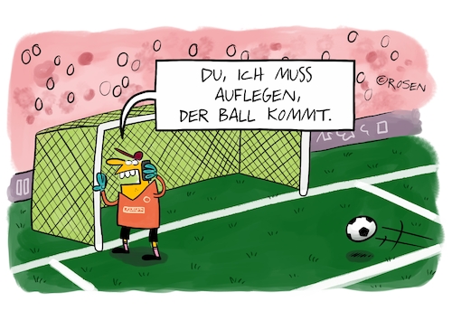 Cartoon: Torhüter (medium) by Holga Rosen tagged fußball,torwart,ball,torhüter,handy,telefon,telefonieren,strafraum,tor,fußball,torwart,ball,torhüter,handy,telefon,telefonieren,strafraum,tor