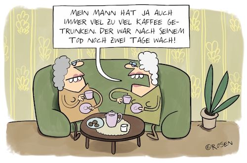 Cartoon: Zu viel Kaffee (medium) by Holga Rosen tagged kaffee,koffein,tot,kaffee,koffein,tot