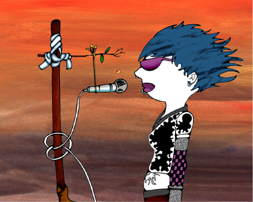 Cartoon: T Virus - Vox (medium) by gothink tagged comic,criminals,evolution,noodles,goth,punk,rock,cyberpunk,steampunk,music,bands,animated,animation,cartoon,comix,underground,alternative,art,space